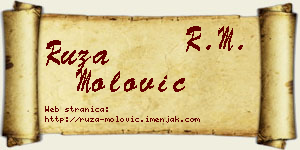 Ruža Molović vizit kartica